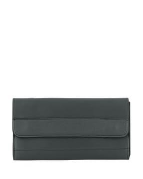 solid bi-fold flap wallet