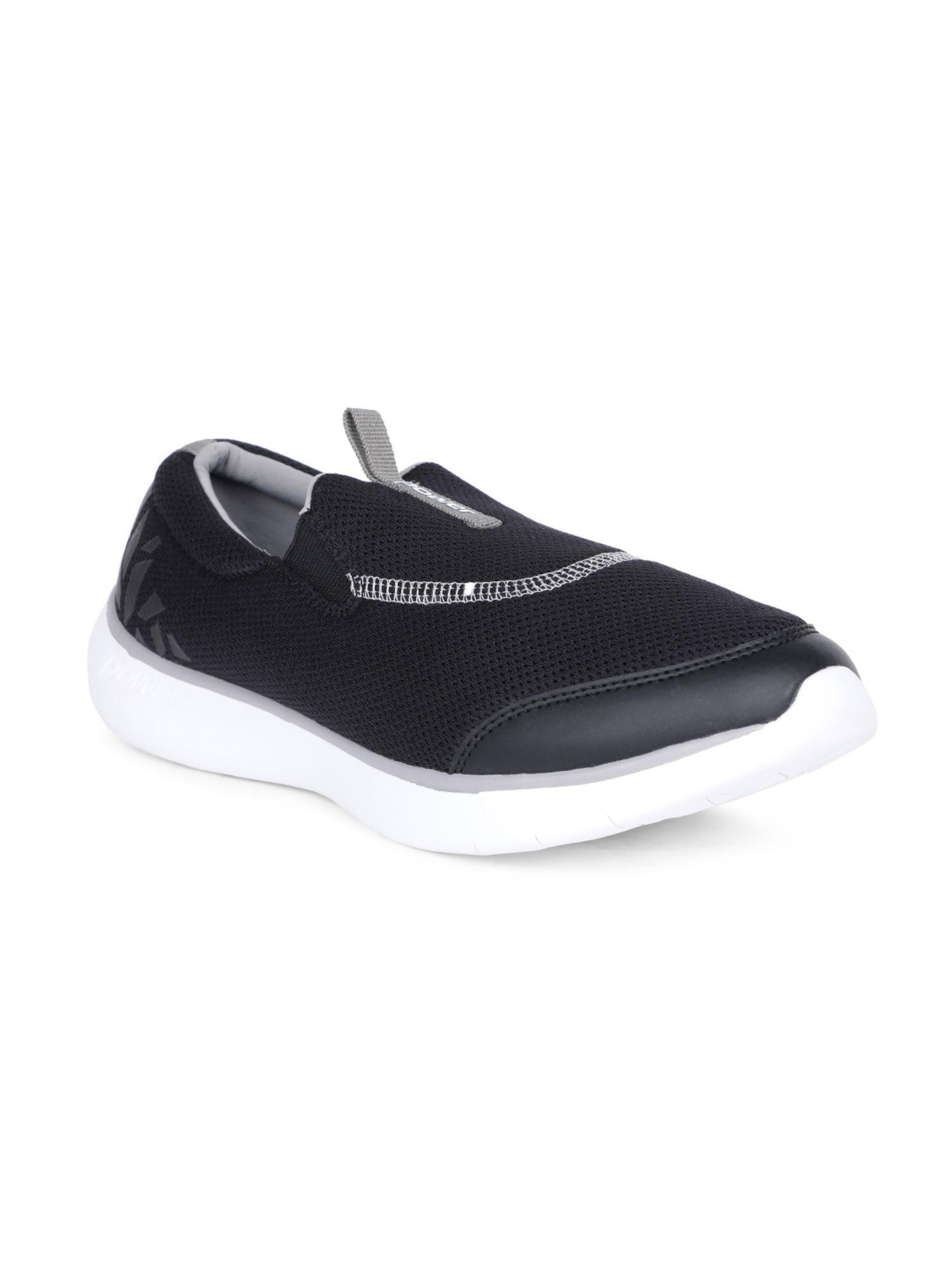 solid black casual shoes