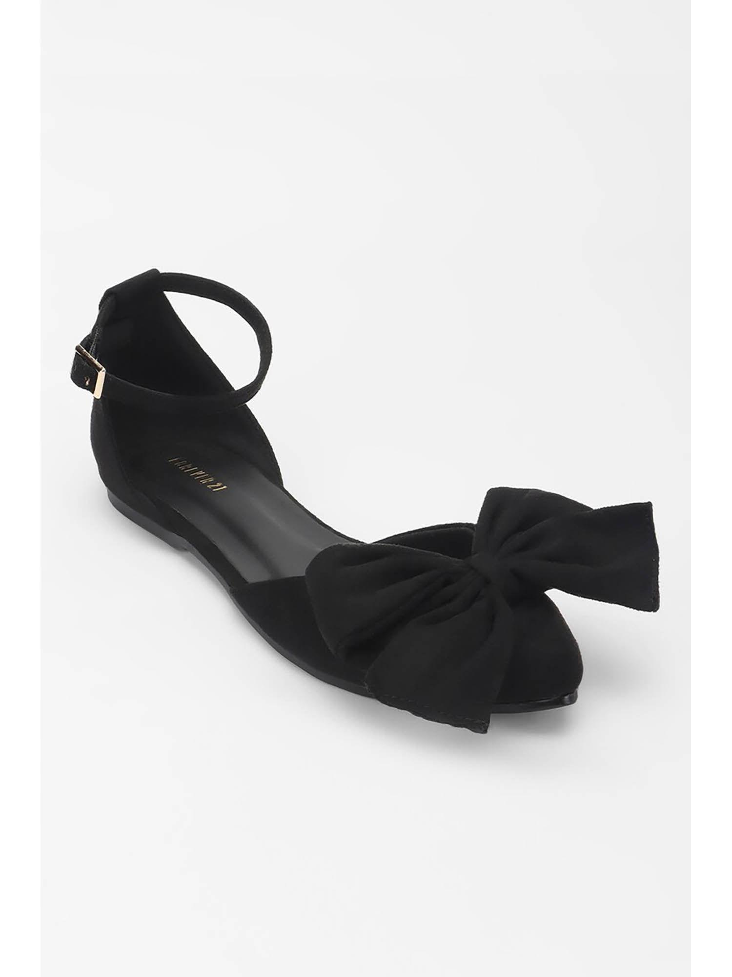 solid black flats sandals