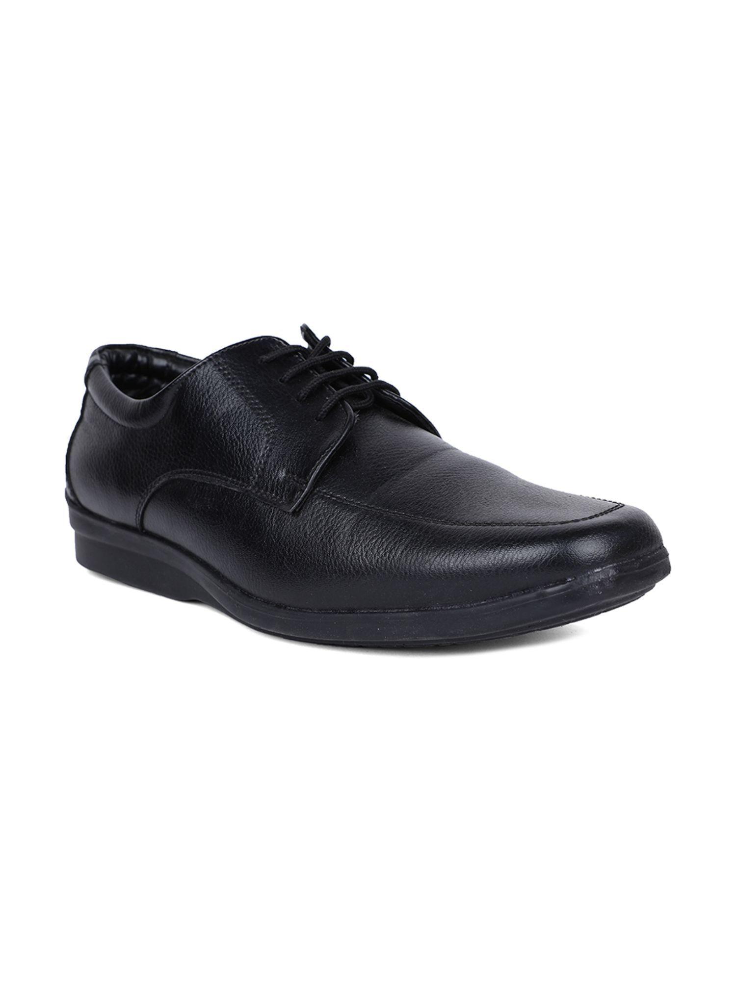solid black formal shoes