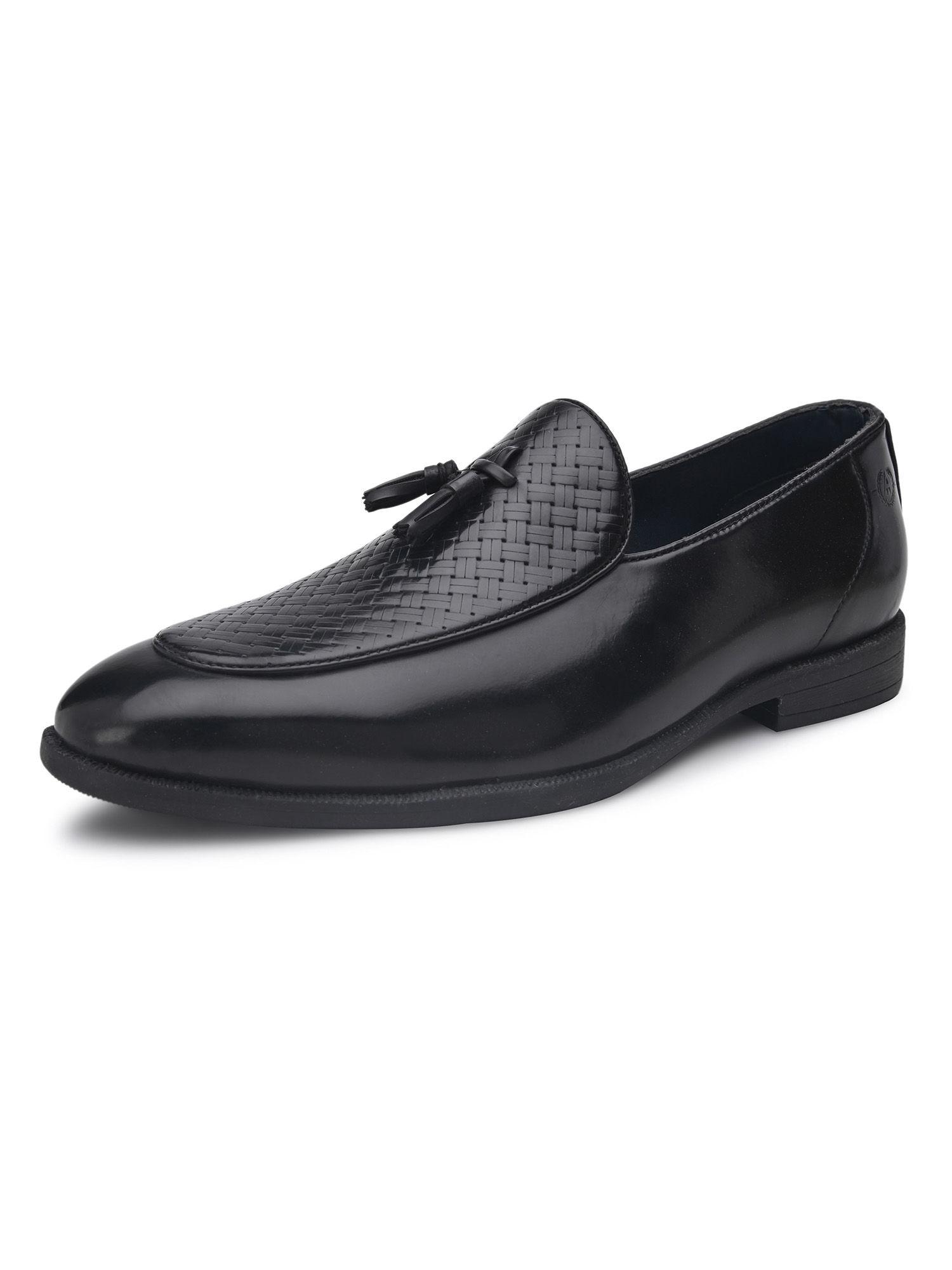 solid black formal shoes