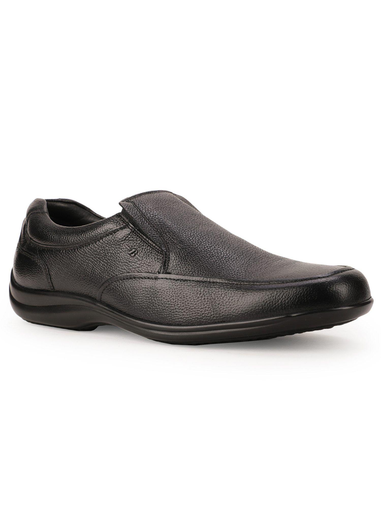 solid black formal shoes