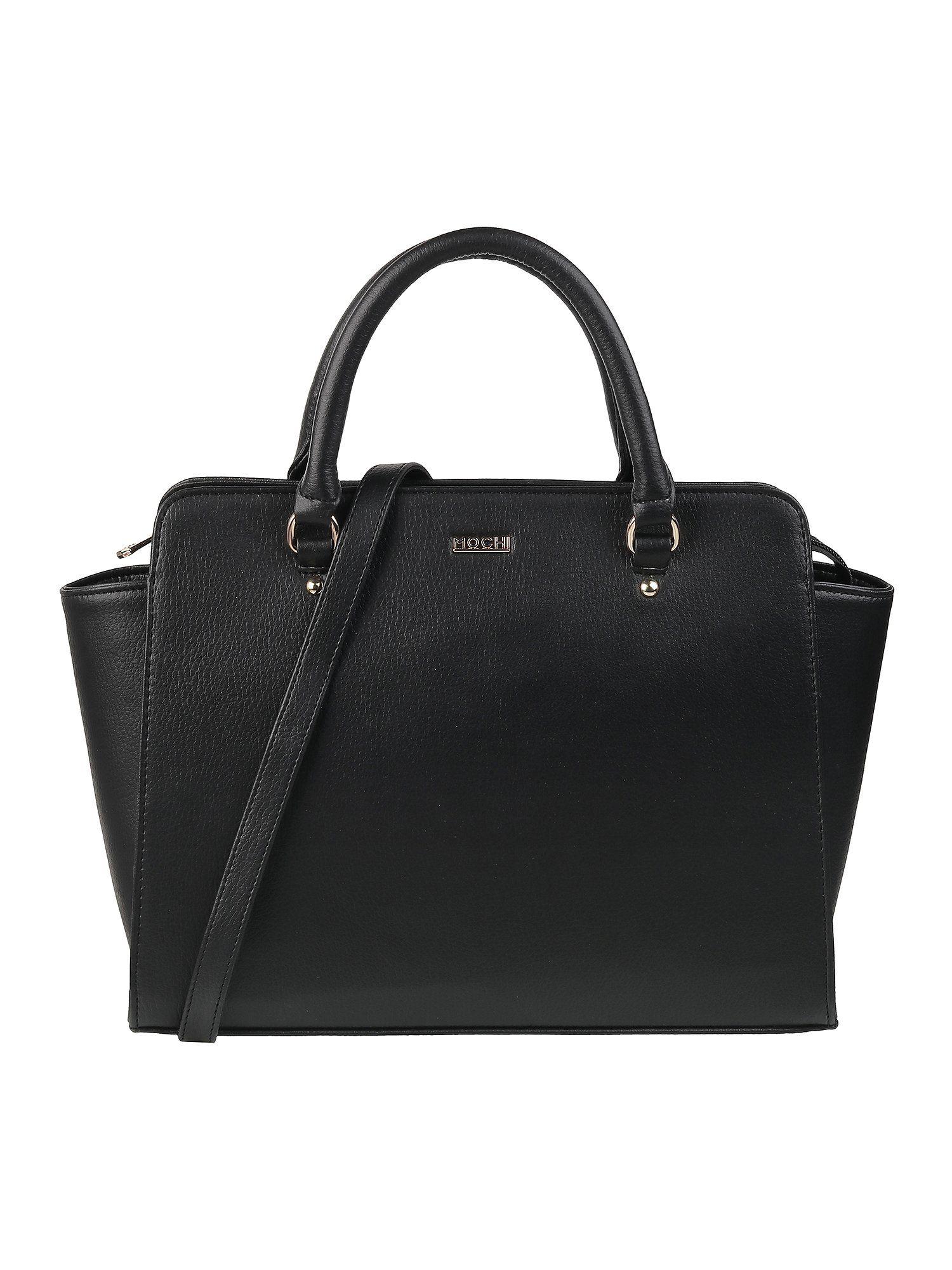 solid black handbag