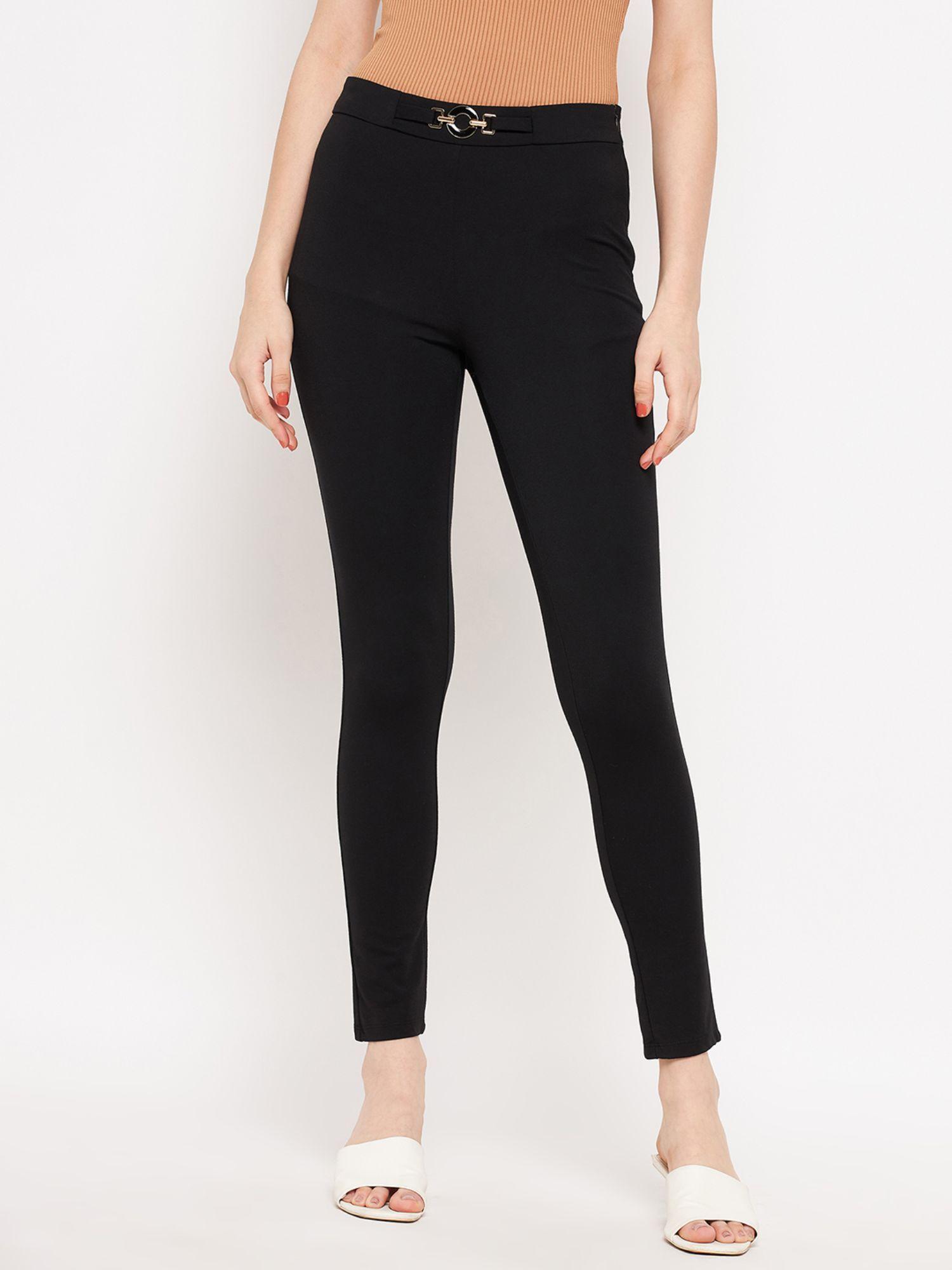 solid black jeggings