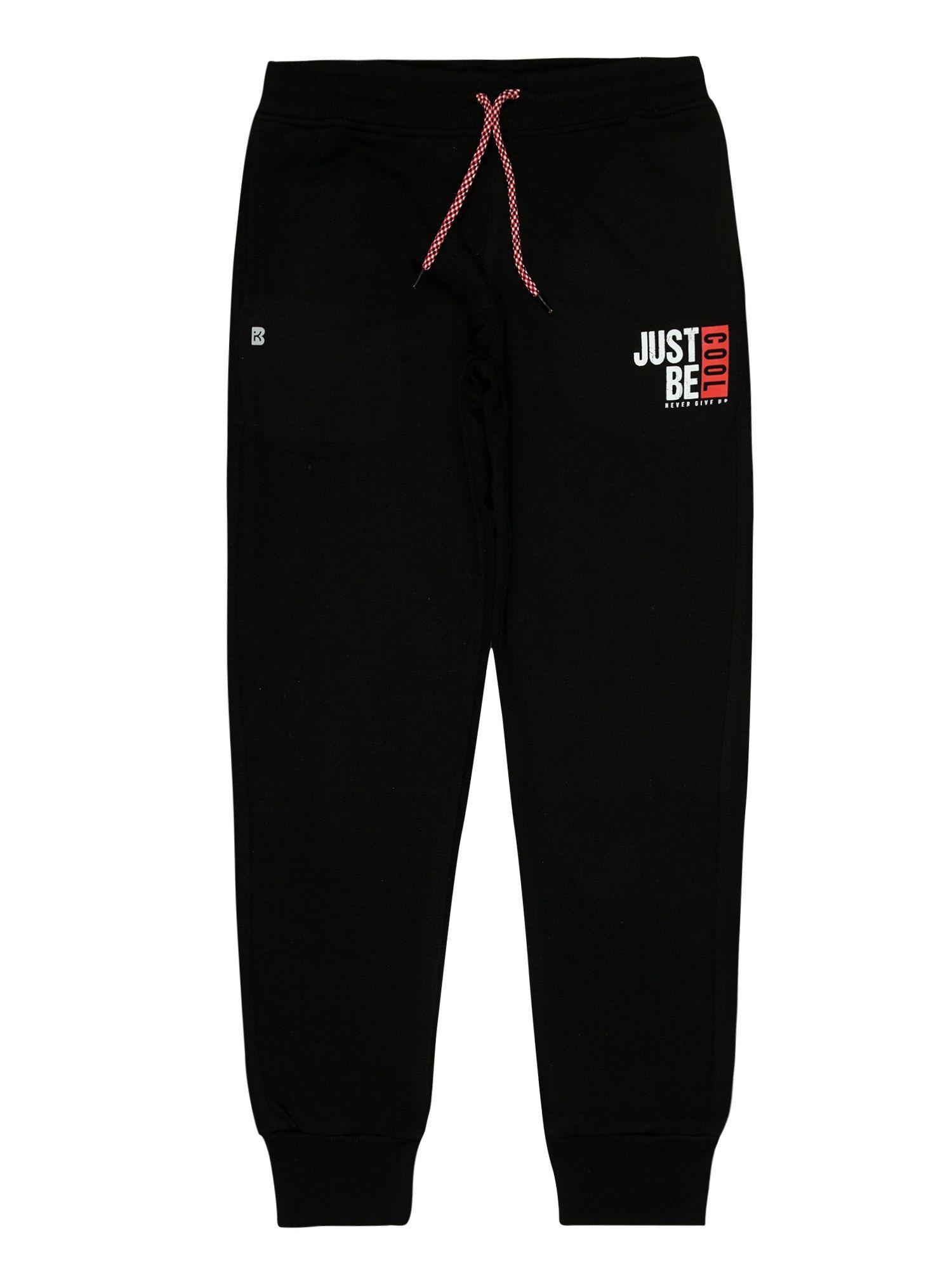 solid black joggers for boys