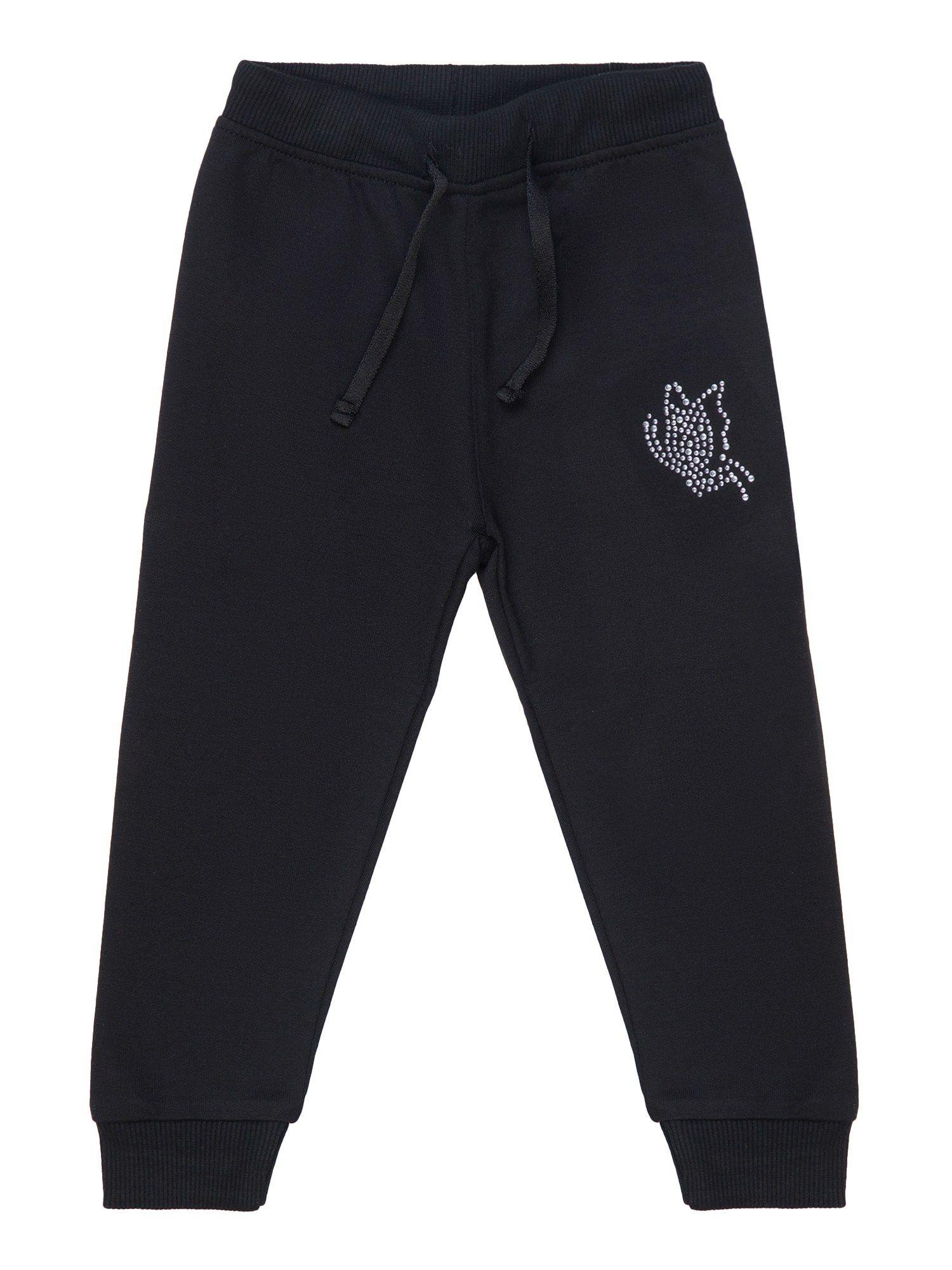 solid black joggers for girls