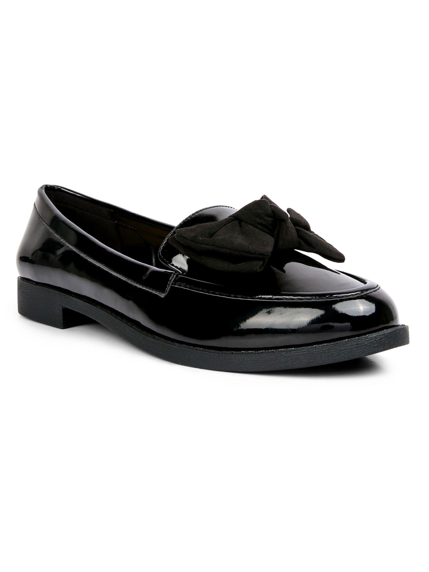 solid black loafers