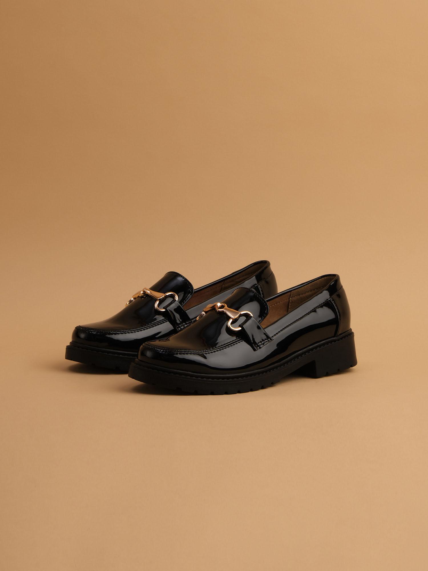 solid black micah loafers