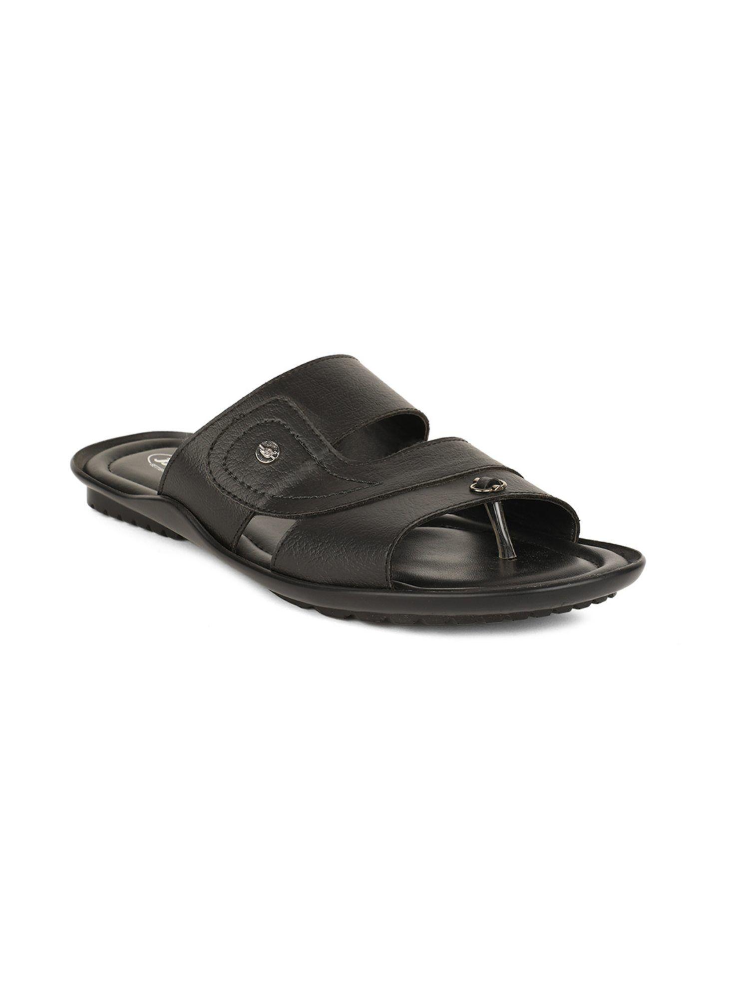 solid black sandals