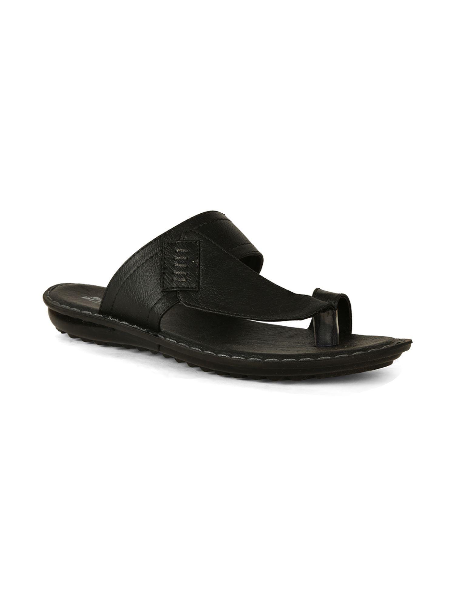 solid black sandals