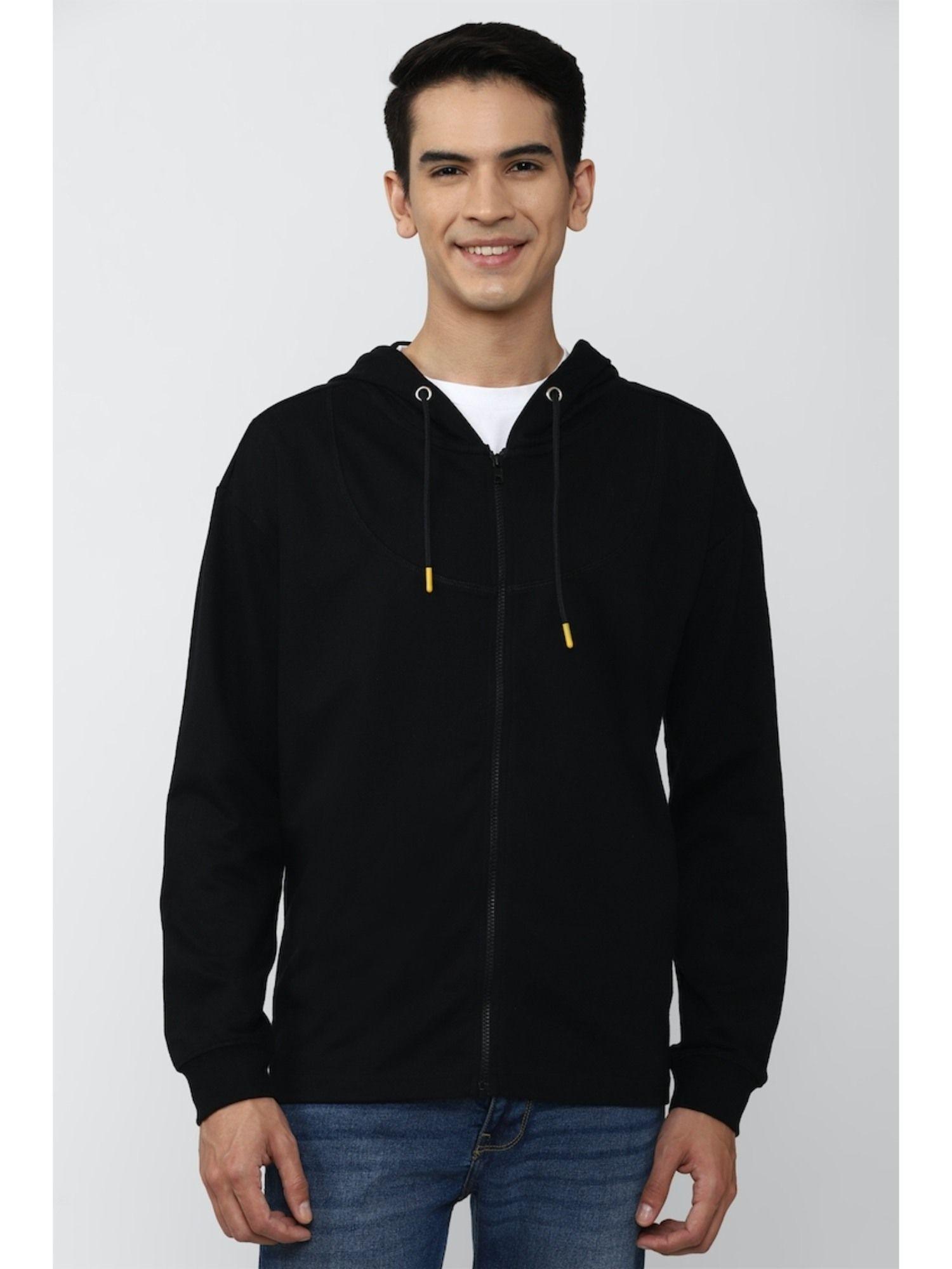 solid black solid sweatshirts and hoodies