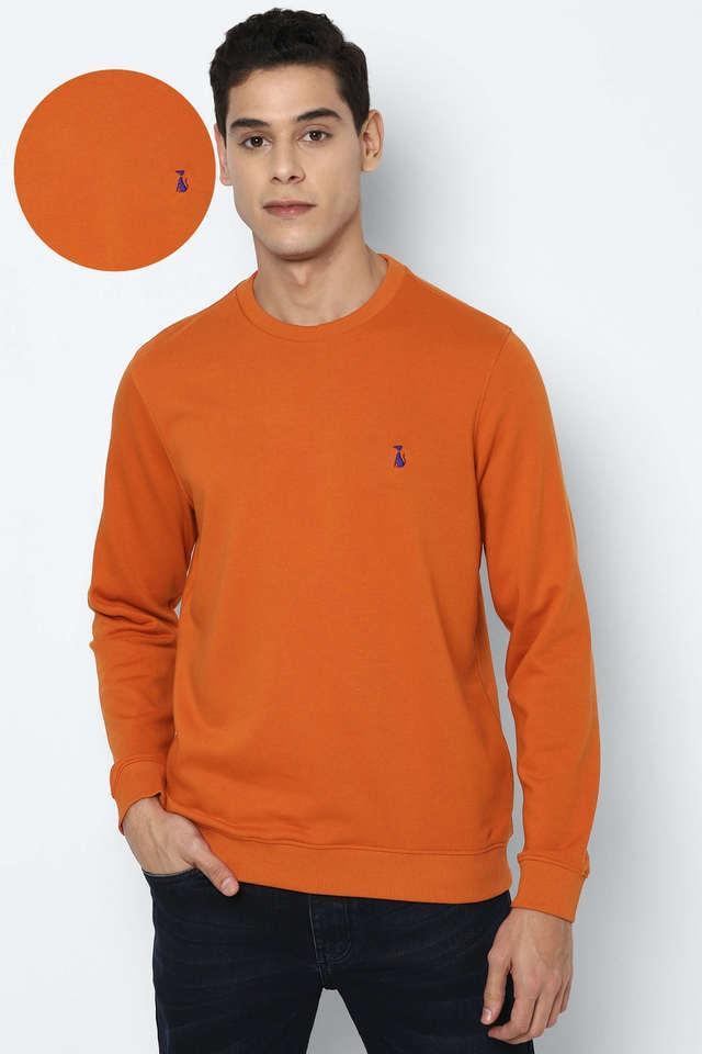 solid blended fabric regular fit mens sweatshirt