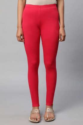 solid blended regular fit women's pants - pink