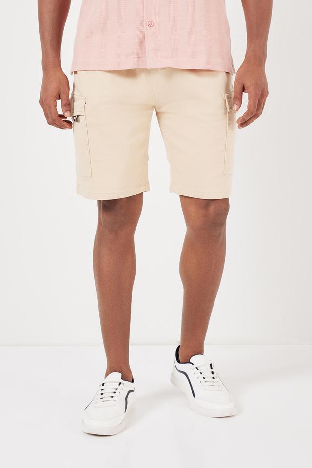 solid blended slim fit mens shorts