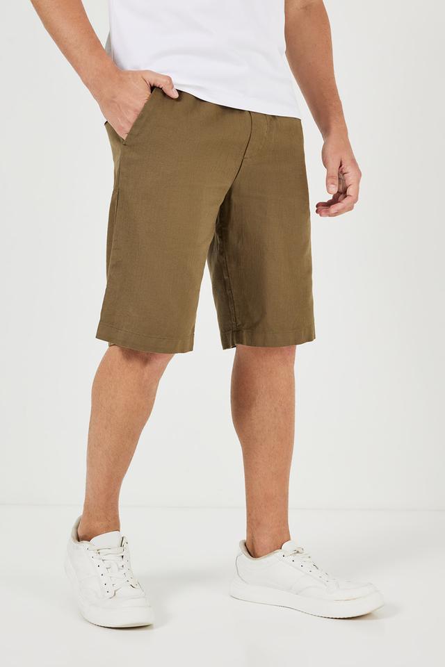 solid blended slim fit mens shorts