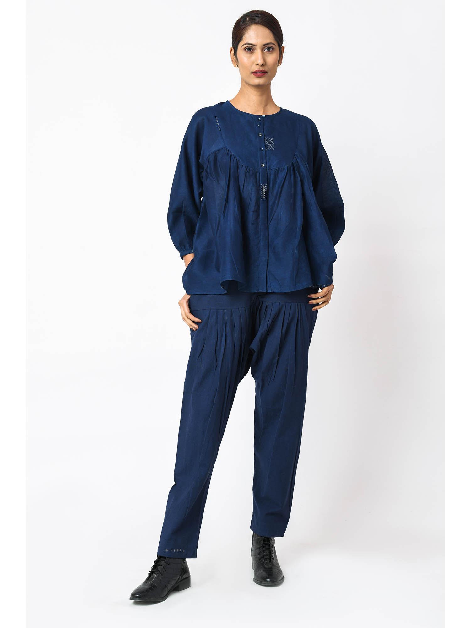 solid blueberry co-ord (set of 2)