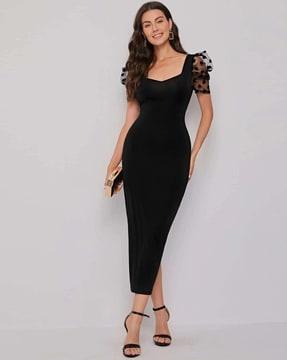 solid bodycon dress