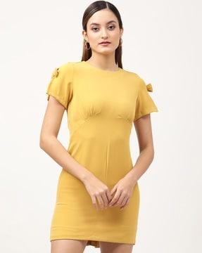 solid bodycon dress