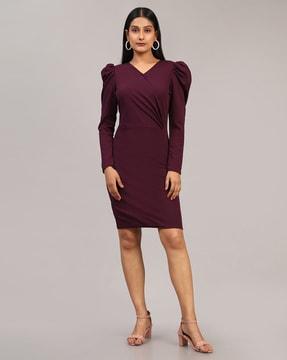 solid bodycon dress