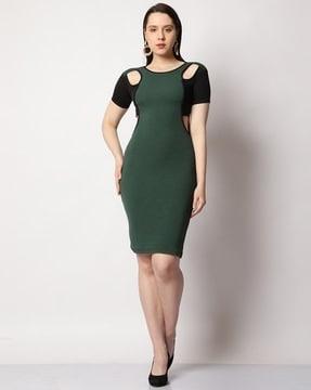 solid bodycon dress