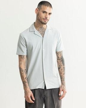 solid boxy fit shirt