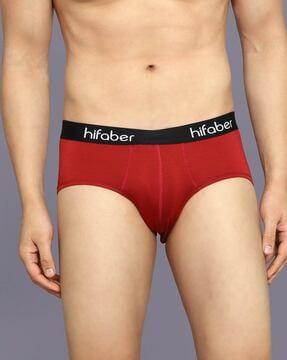 solid brief wiith elasticated waist