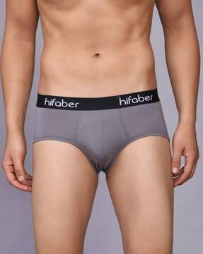 solid brief wiith elasticated waist