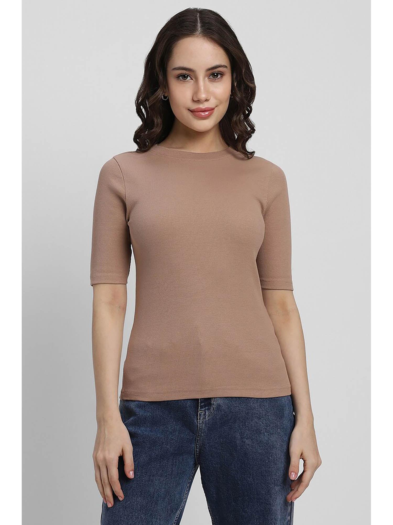 solid brown basic t-shirts