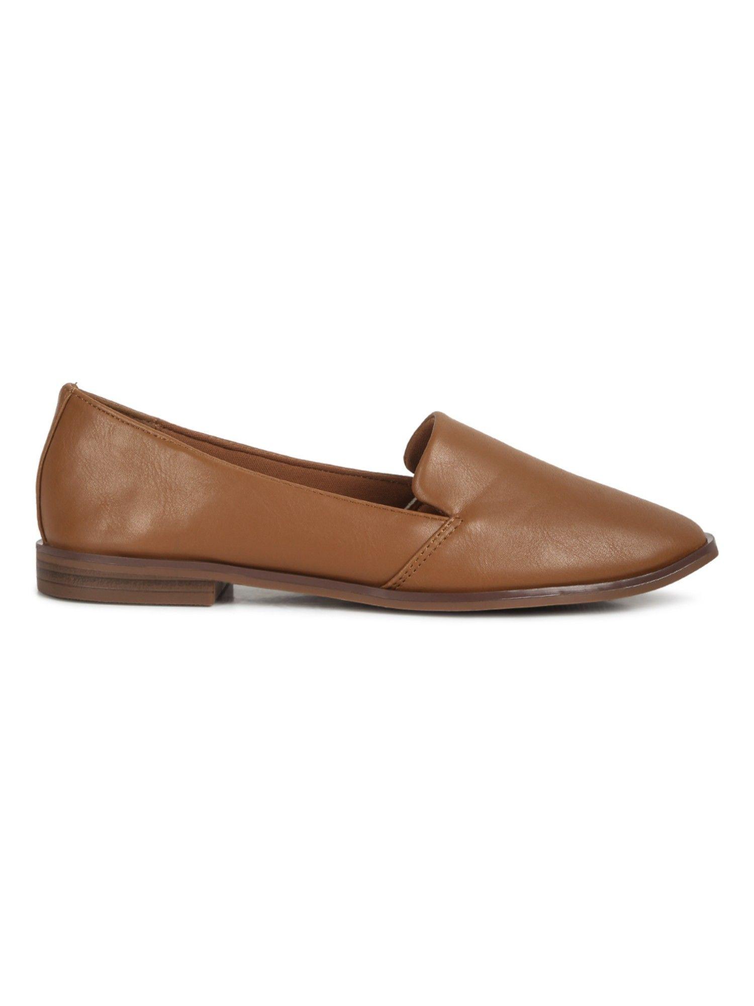 solid brown loafers