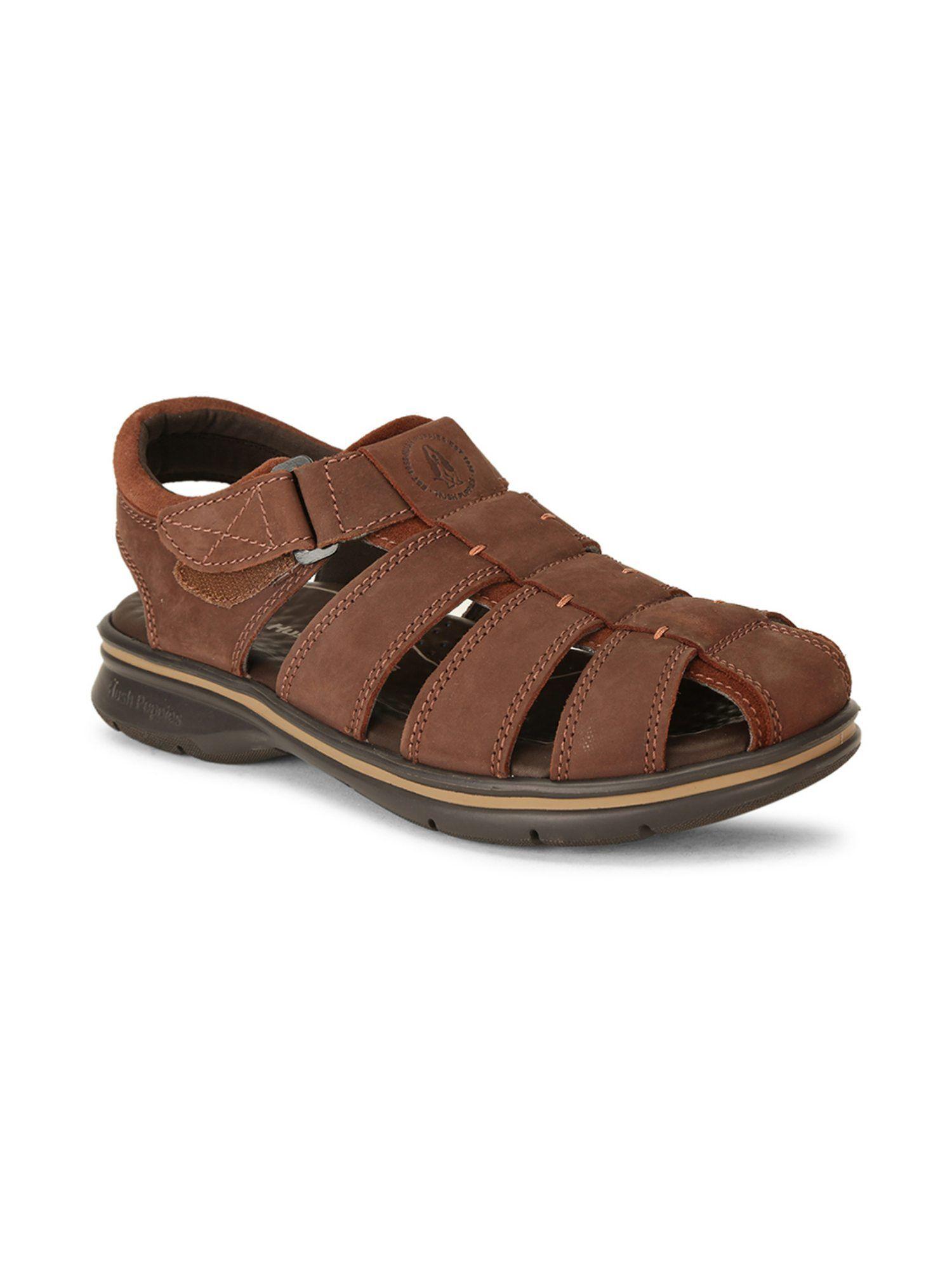 solid brown sandals