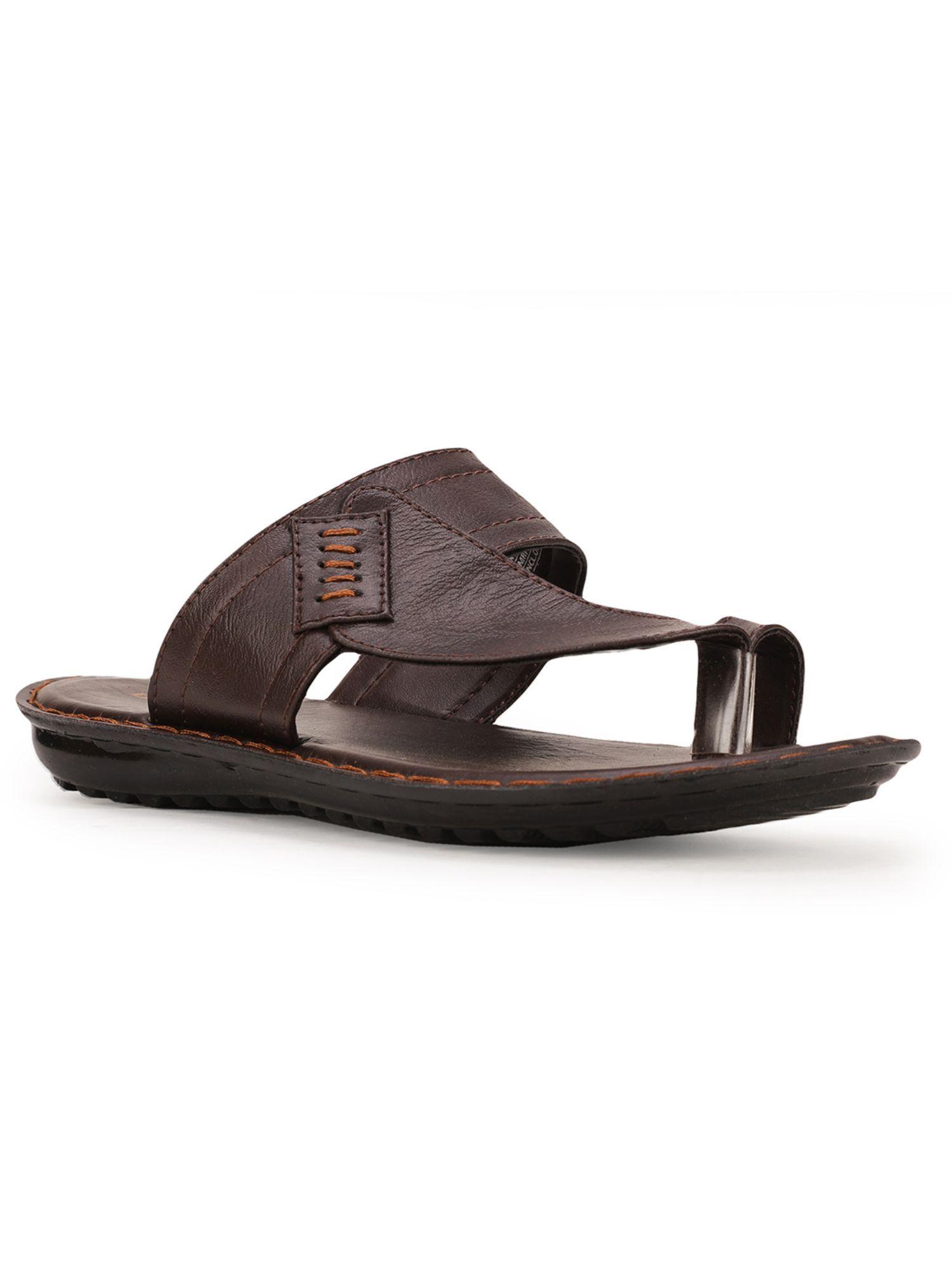 solid brown sandals