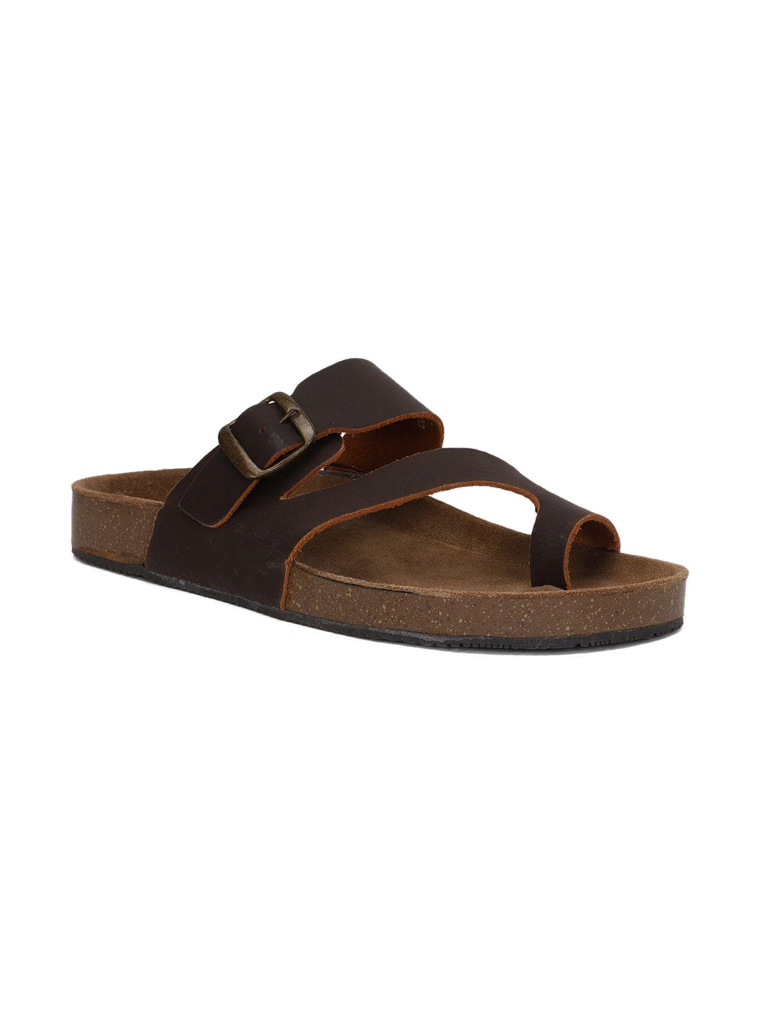 solid brown sandals