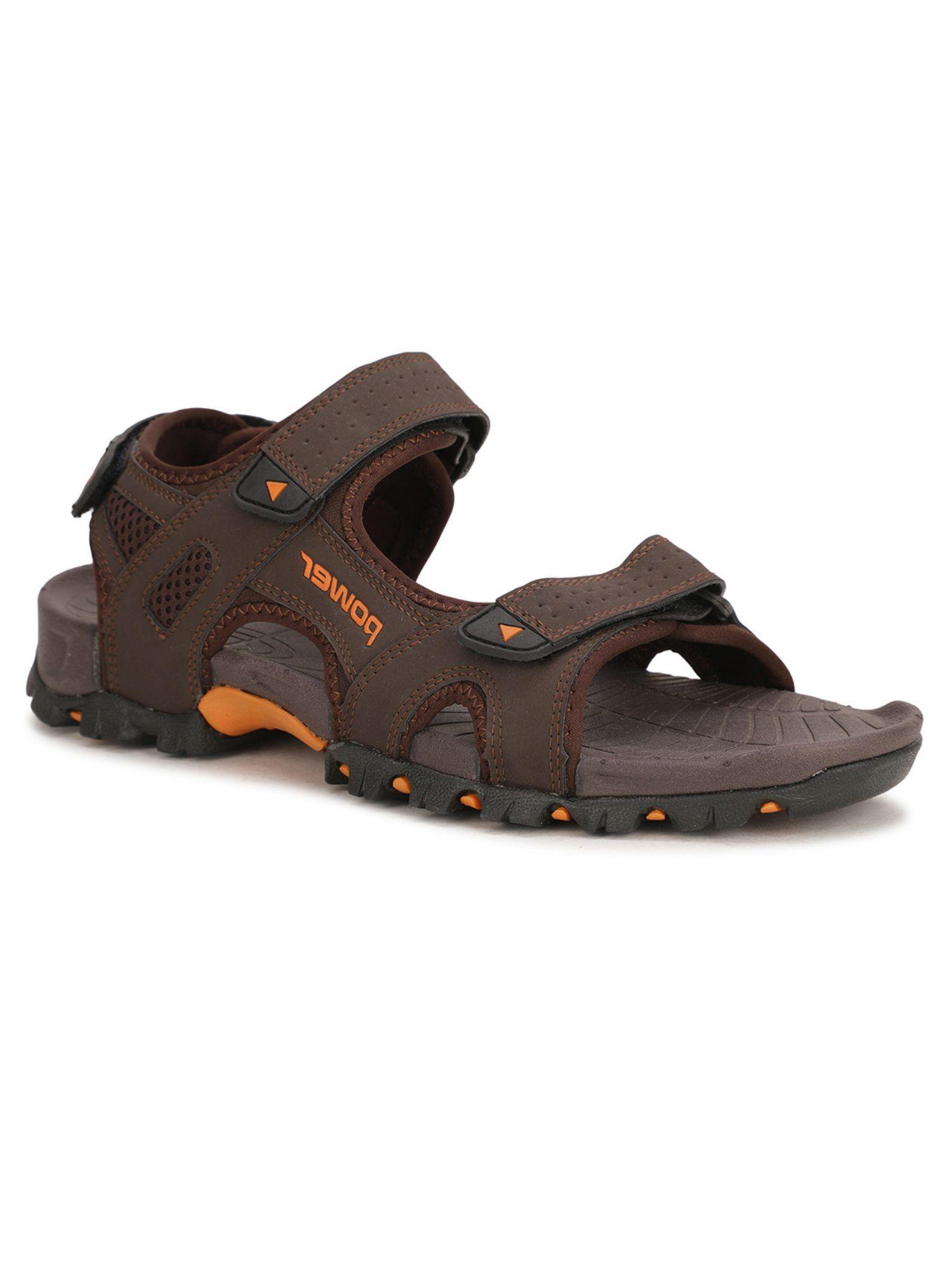 solid brown sports sandals