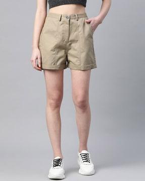 solid cargo shorts