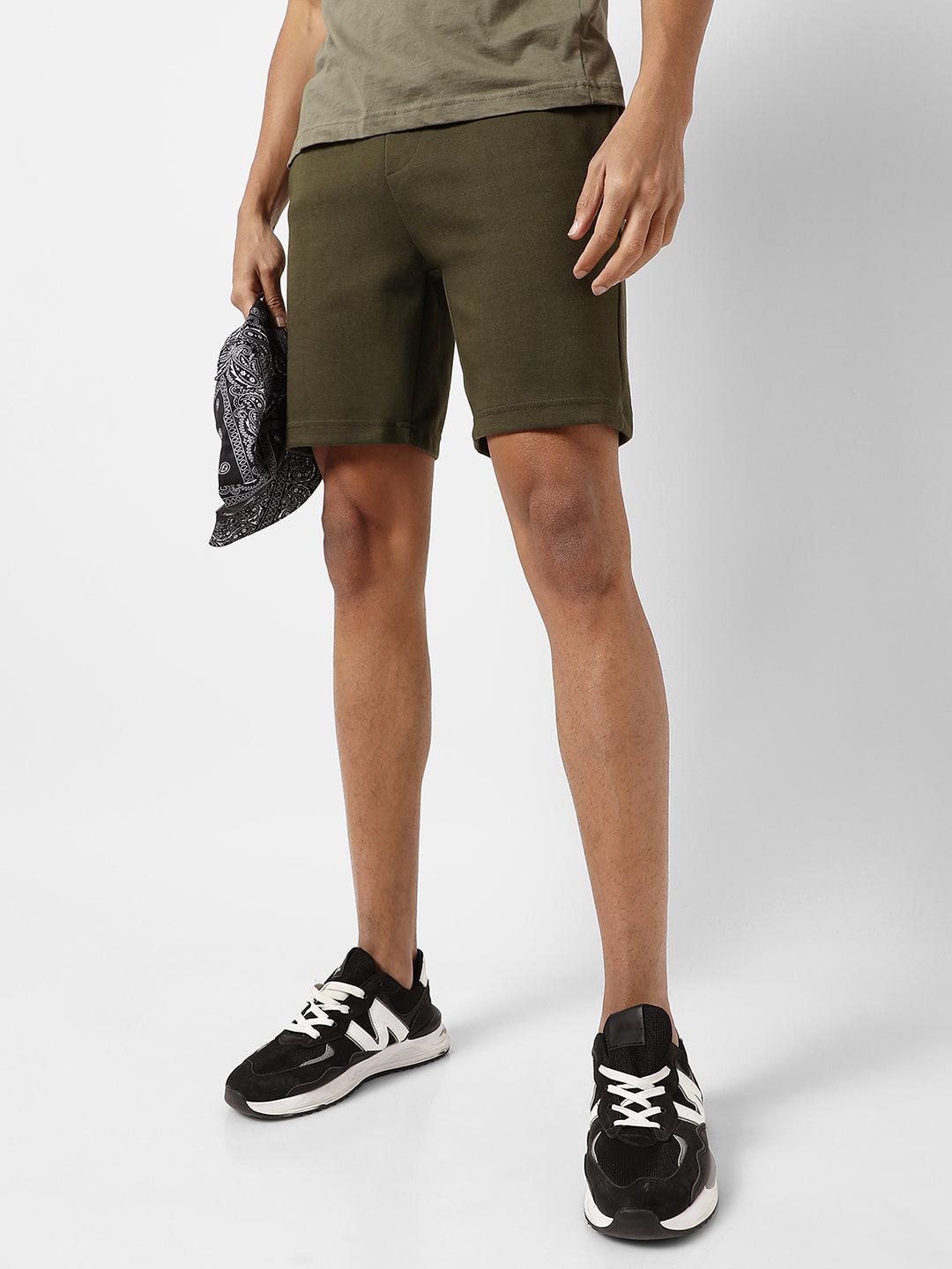 solid casual shorts