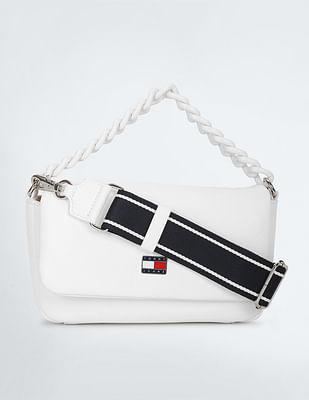 solid city flap crossbody bag