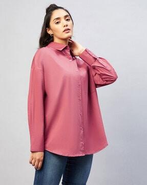 solid classic long  shirt