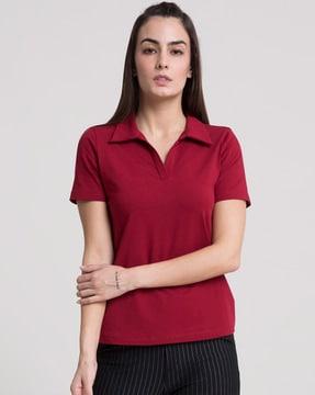 solid collar neck polo t-shirt