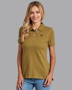 solid collar-neck polo t-shirt