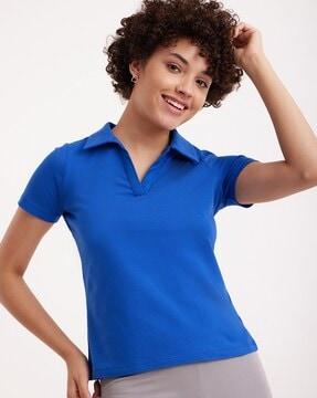 solid collar neck polo t-shirt