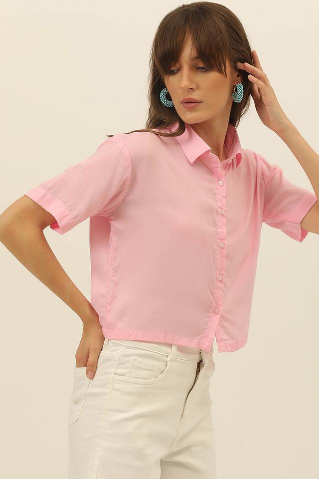 solid collared modal womens casual wear shirt