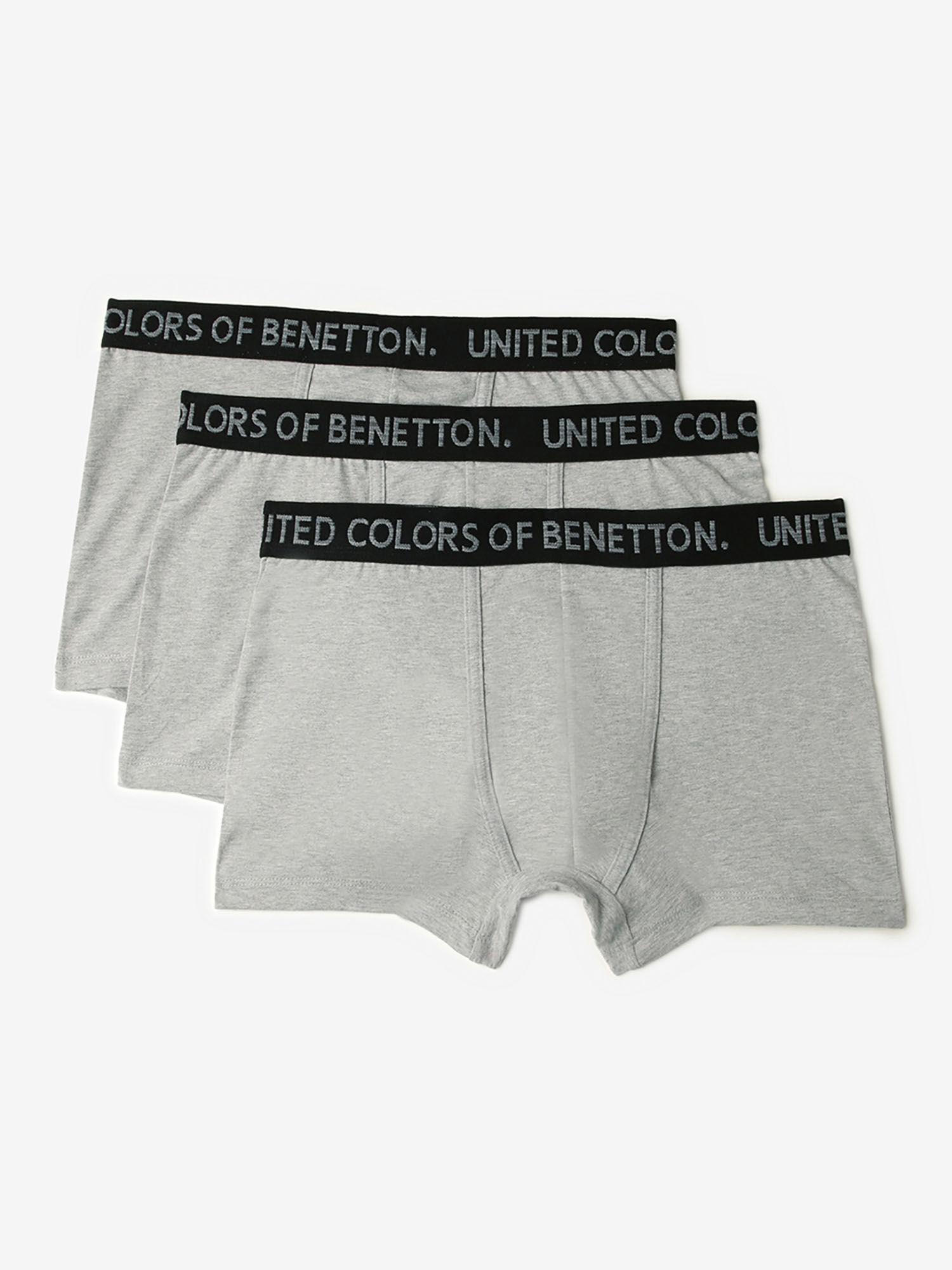 solid colour low rise trunks grey (pack of 3)