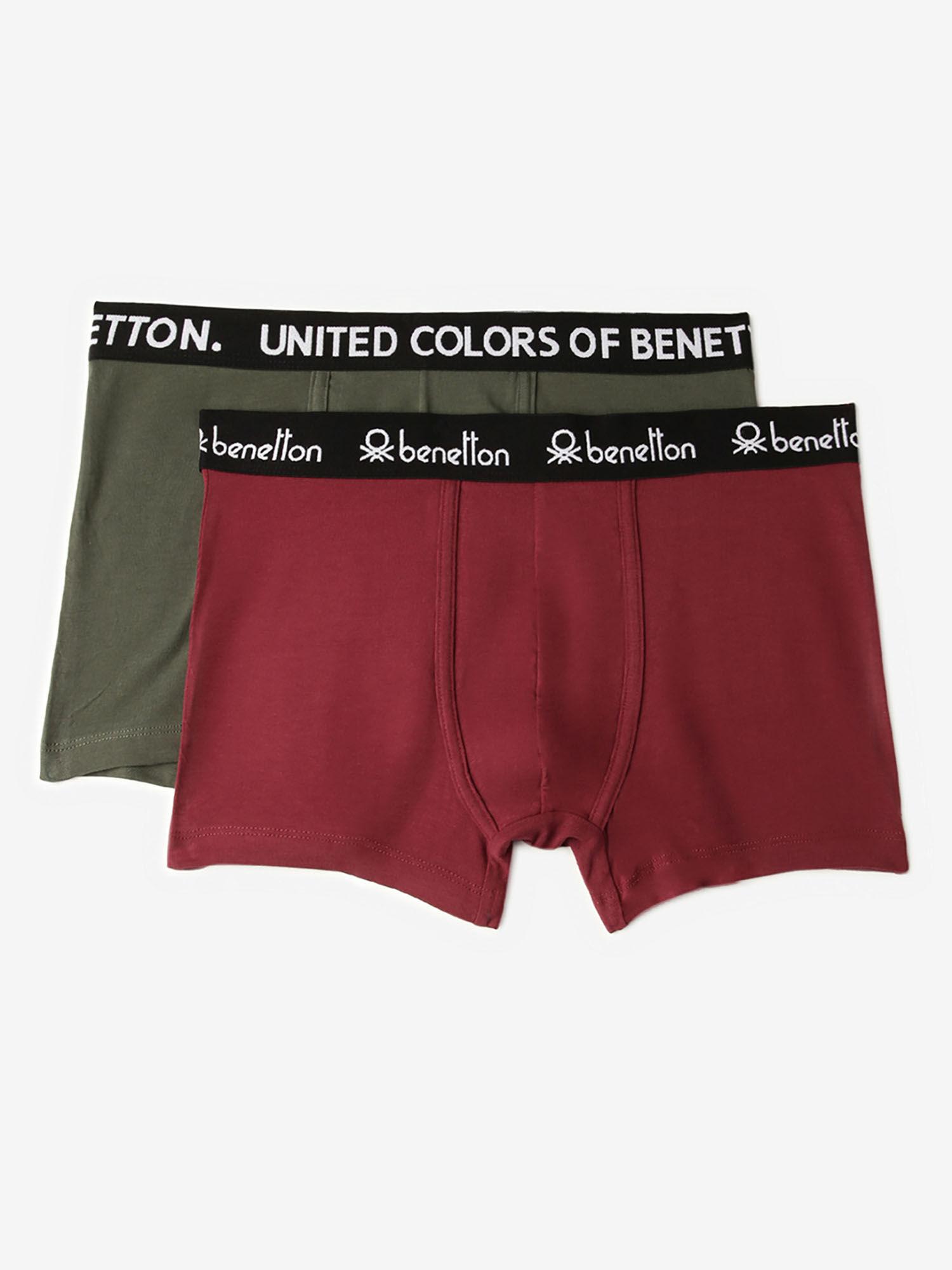 solid colour low rise trunks multi-color (pack of 2)