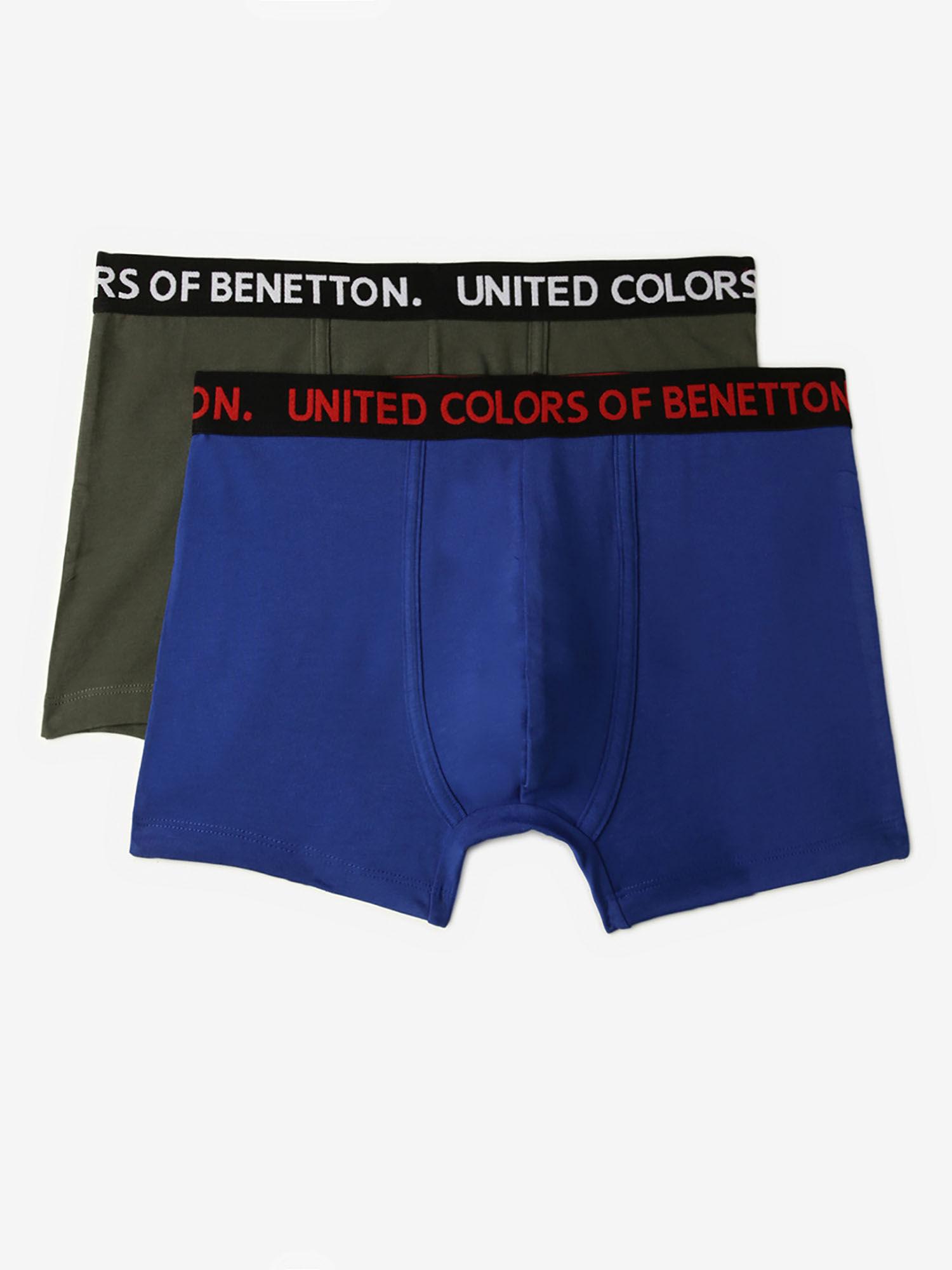 solid colour low rise trunks multi-color (pack of 2)