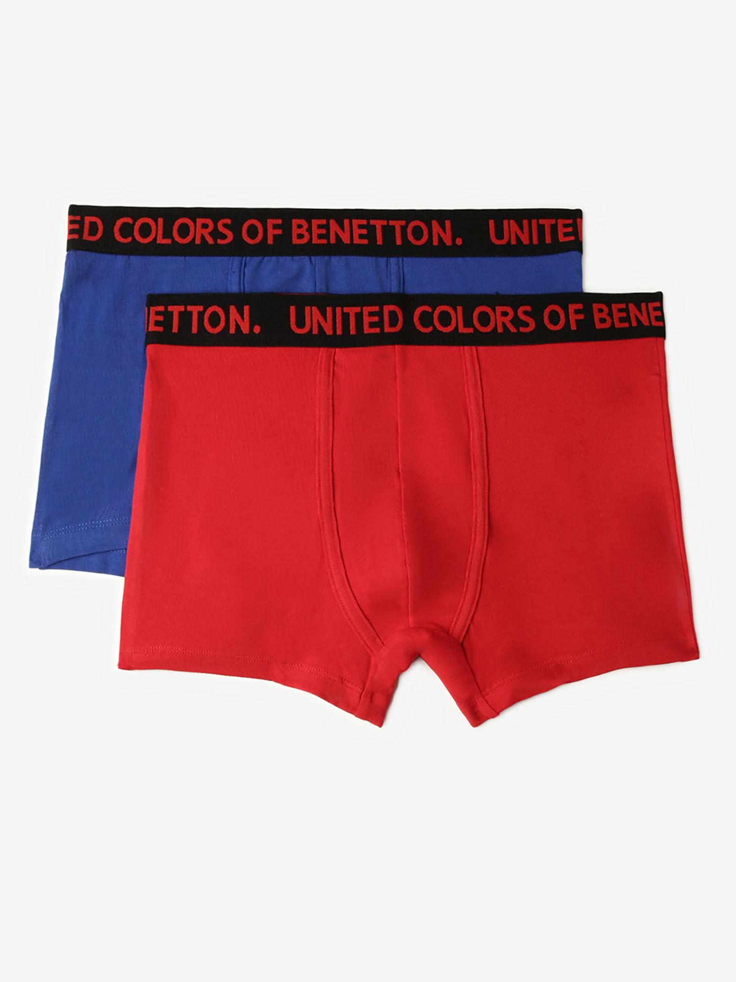 solid colour low rise trunks multi-color (pack of 2)