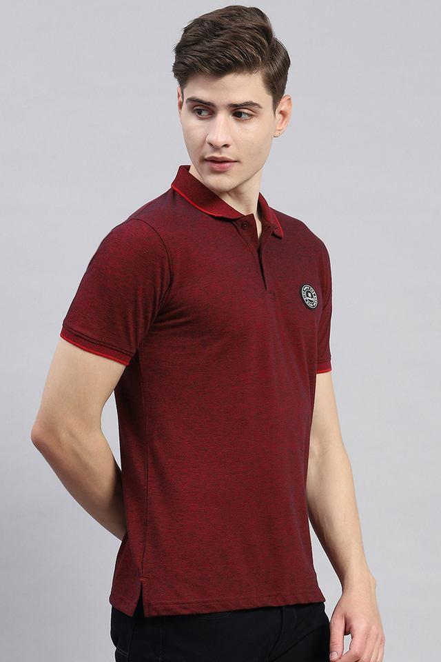 solid cotton blend polo mens t-shirt