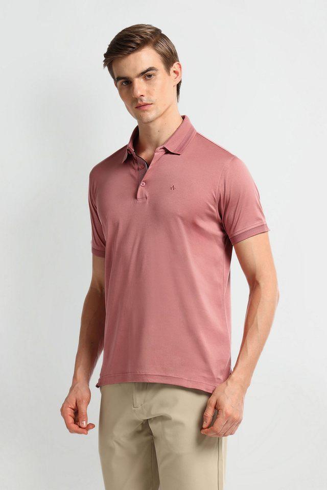 solid cotton blend polo mens t-shirt