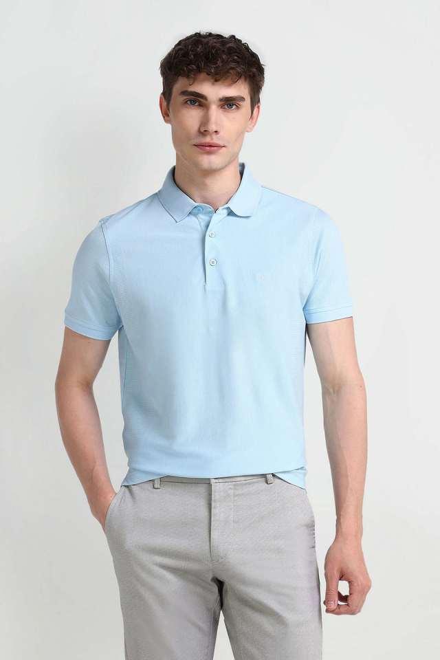 solid cotton blend polo mens t-shirt