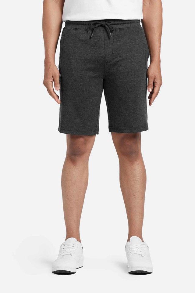 solid cotton blend regular fit mens shorts