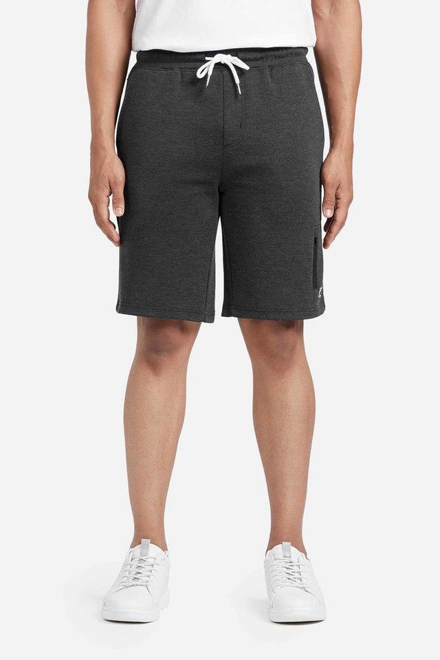 solid cotton blend regular fit mens shorts